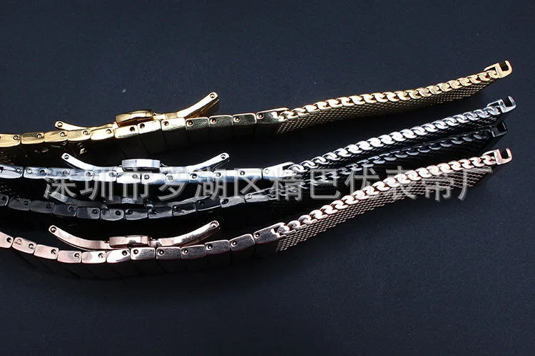 Newest Fashion 18 20 22 24mm Milanese Watchband Universal Stainless Steel Metal Watch Band Strap Bracelet Silver Black Rose Gold