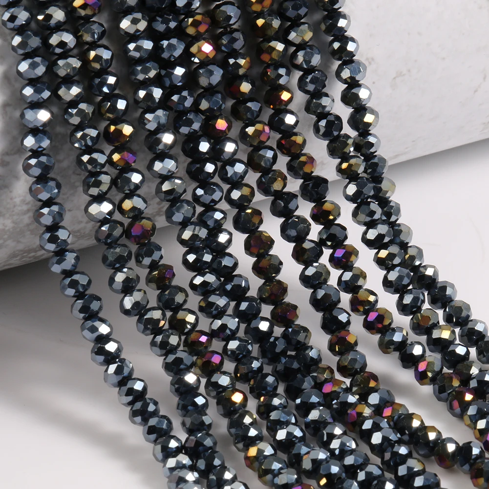 Glasperlen für Armbänder 3/4/6/8mm Facettiert Mehrfarbig Österreichischer Kristall Runde Lose Perlen für Schmuckherstellung DIY Armband Strang – Detail 11