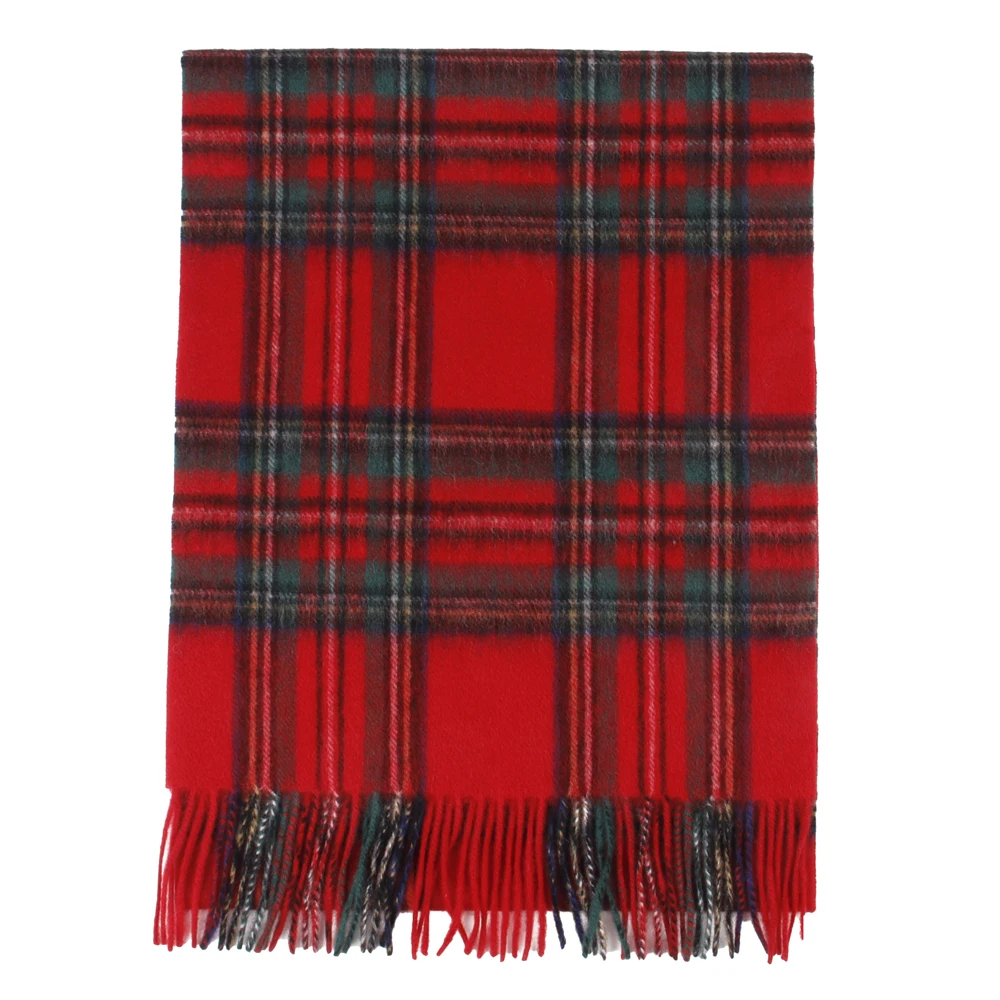 HOT Trendy Highly Selected 100% Wool Red Scottish Plaid Scarves,Warm Winter Men Scarf Houndstooth Comfortable Winter Scarves Man