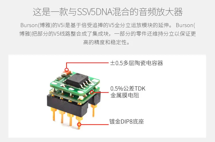 V5i-S fever discrete single op amp chip upgrade OPA627AD811 AD844 AD8610