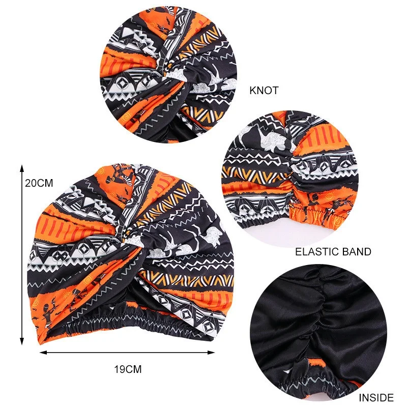 ผู้หญิงมุสลิม Hijab ซาตินเรียงราย Twist Double Layer ยืด Turban อินเดีย Cap Turbante Mujer Headscarf หมวก Femme มุสลิม Headwrap