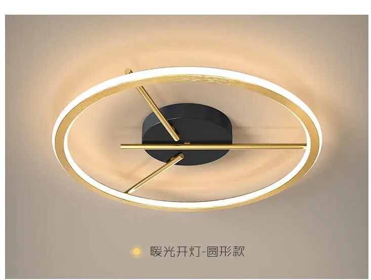 Bedroom light luxury creative personality round modern simple LED ceiling lamp warm romantic network red Nordic lamps