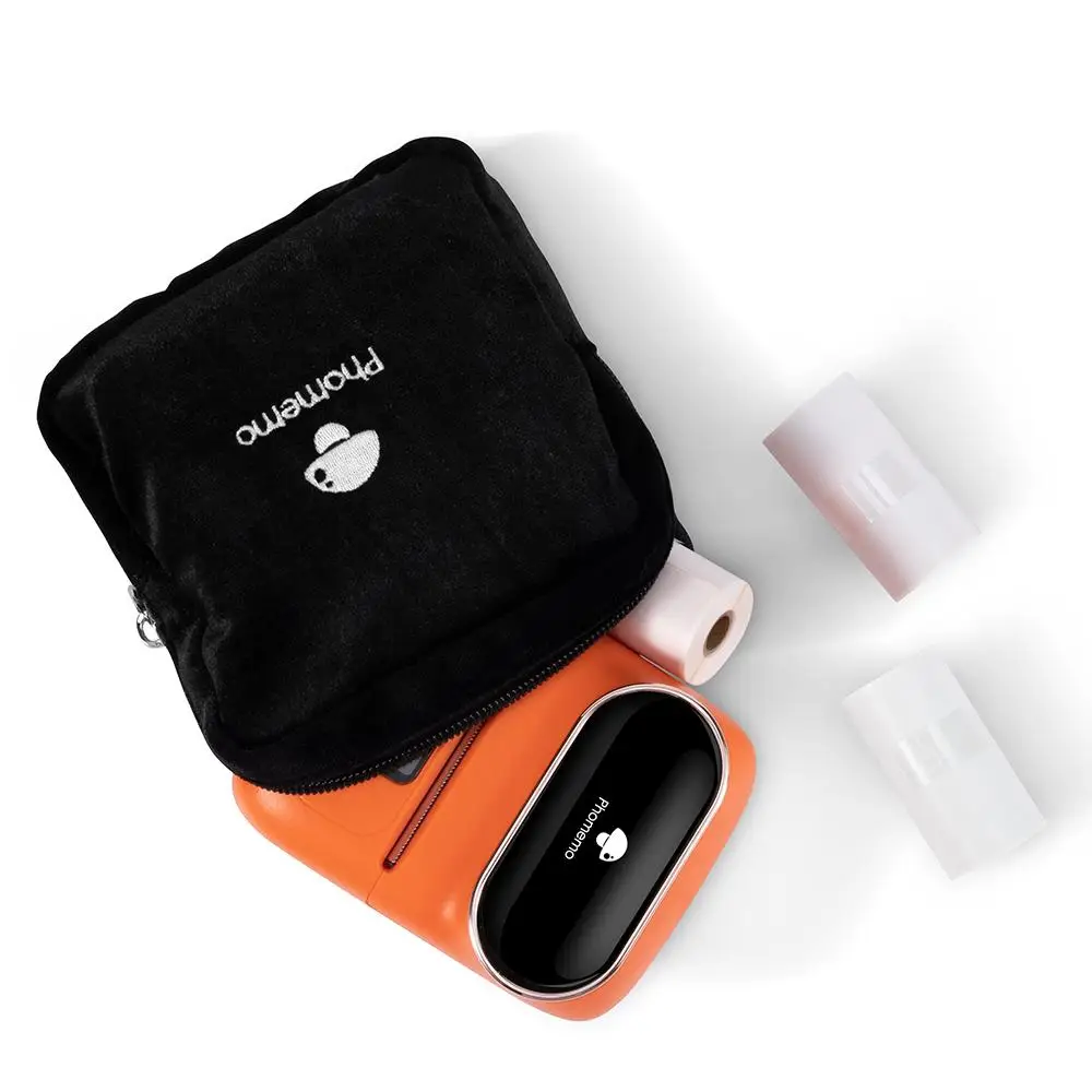Phomemo Thermal Printer Velvet Cloth Storage Bag for Phomemo Printer Thermal Paper Roll Storage Bag