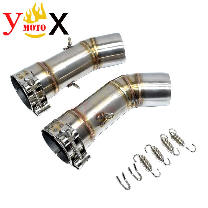 Motorcycle 51MM Slip On Middle Exhaust Pipe Mid Link Connection Tube Muffler For Ducati 848 1098 1098S 1098R 1198 1198S