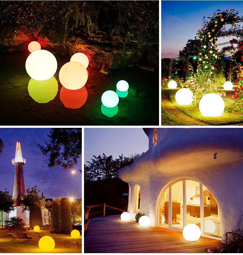 Christmas Outdoor LED Garden Ball Lights Remote Control Floor Lawn Lamp Swimming Pool Wedding Party Holiday Home Decoration