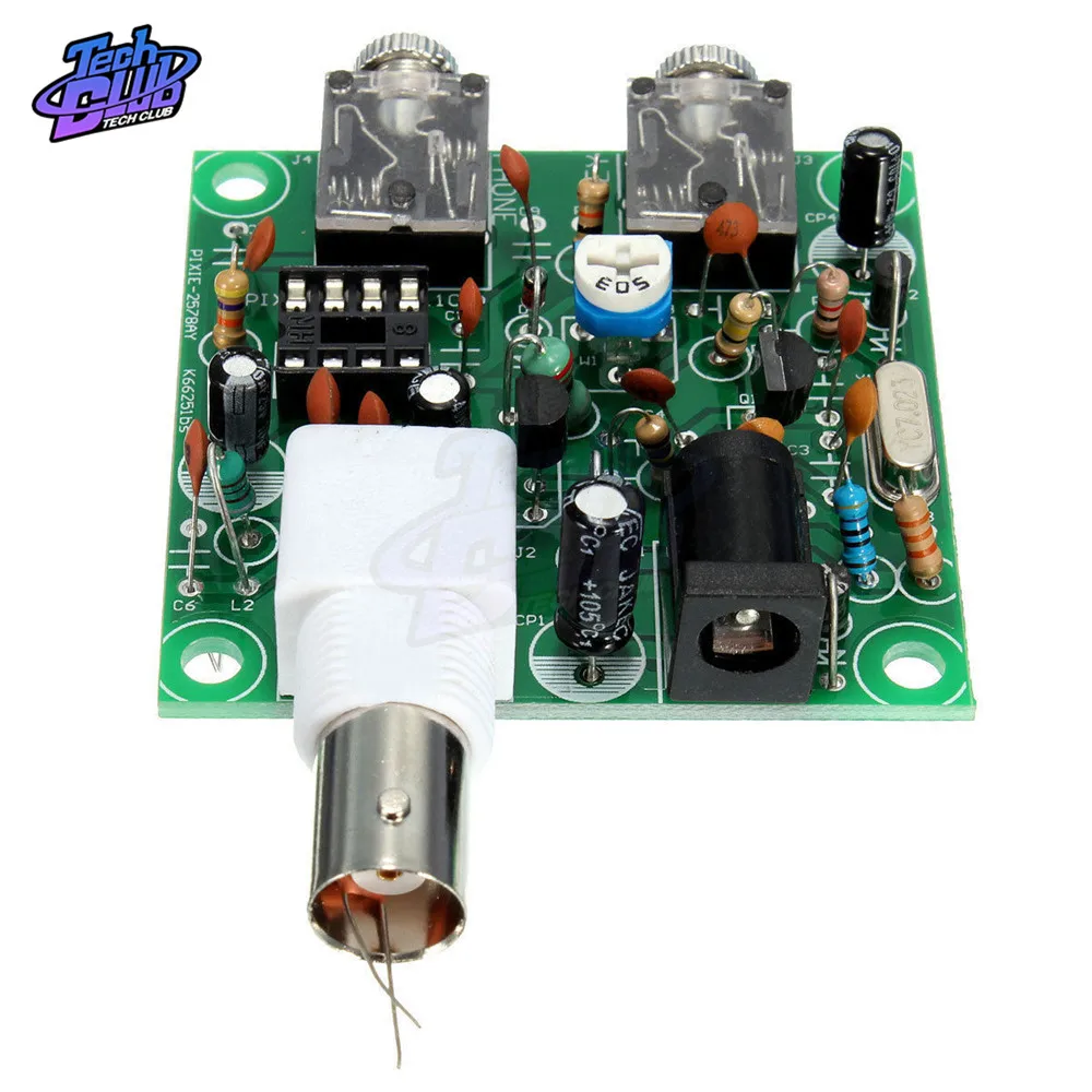 S-Pixie CW QRP Shortwave Radio Transceiver Radio 7.023-7.026 MHz Potentiometer Resistor Capacitor IC Chips DIY Kit Dropship