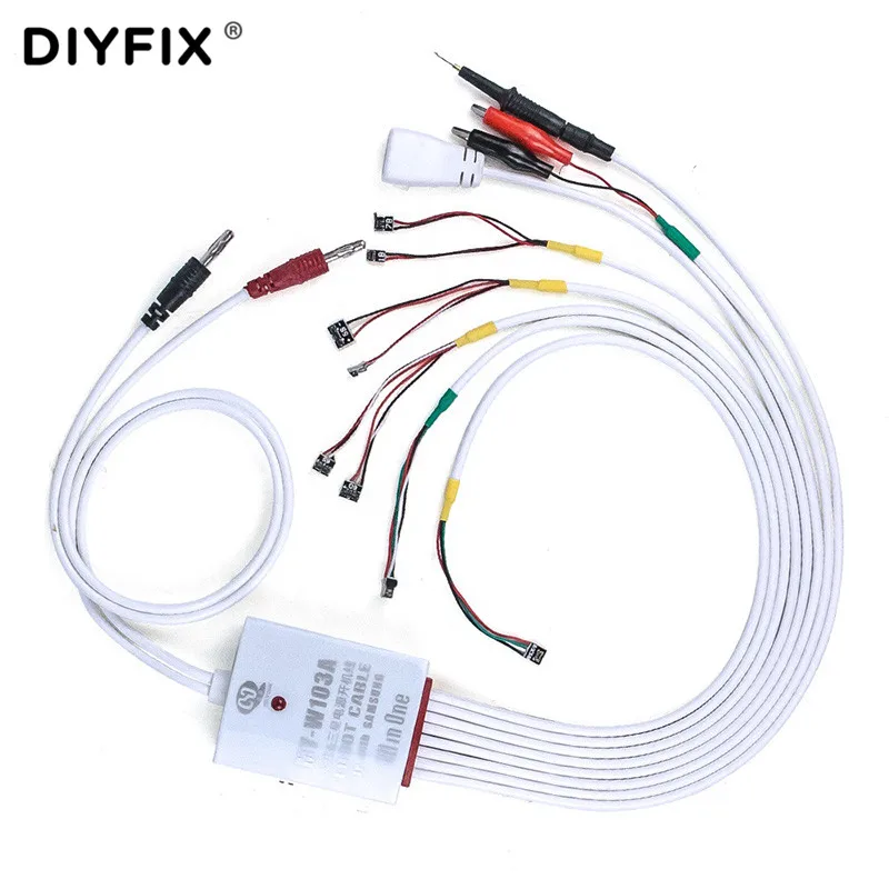 DIYFIX W103A Điện Thoại Di Động Nguồn Điện Thử Sửa Chữa Cho iPhone 5S-11Pro Max Samsung Series Chuyên Dụng Cáp Nguồn DC