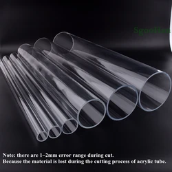 1pc Length 50cm O.D 16~110mm Clear Plexiglass Acrylic Aquarium Fish Tank Tube Home DIY Filter Accessories Water Tank PMMA Pipe