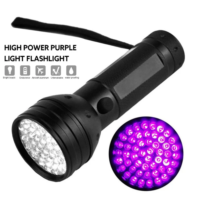 

UV Flashlight Black Light LED Pet Dog Cat Urine Detector Dry Stains Bed Bug Odor Eliminator Ultraviolet Scorpion Hunting Torch