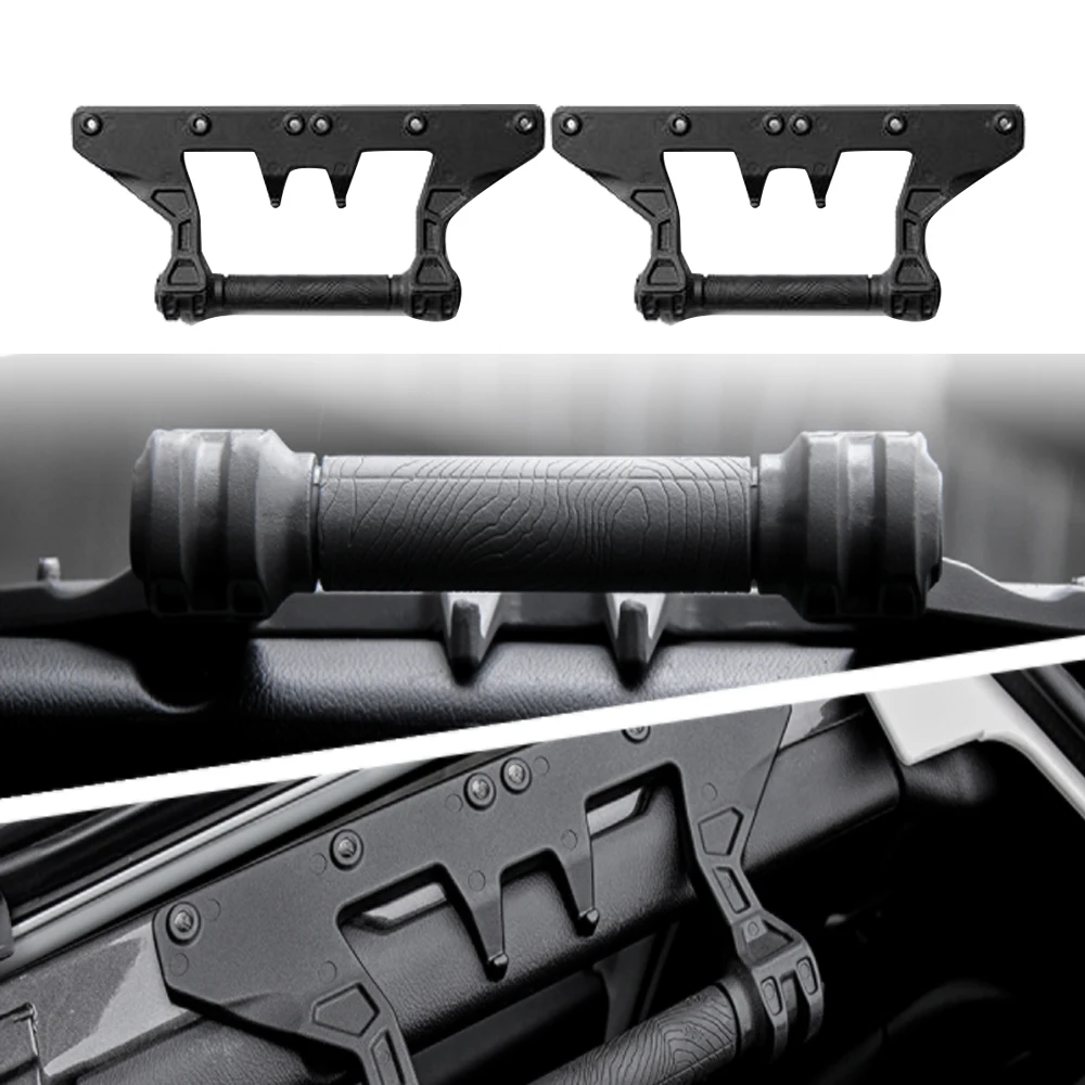 

Front Grab Handles Aluminum Alloy Grab Bars For Jeep Wrangler 2018+ ,Black (2Pcs)