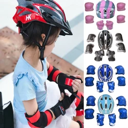 7Pcs/set Protective Ice Skating Gear Bicycle Roller Skateboard Helmet Sports Safety Scooter Cycling Boys And Girls Safety Set