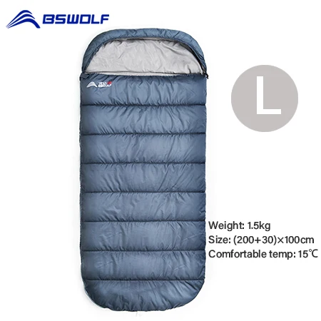 BISINNA Großer Camping-Schlafsack, leicht, für 3 Jahreszeiten, lockerer, breiter Sack, lange Größe für Erwachsene, zum Ausruhen, Wandern, Angeln