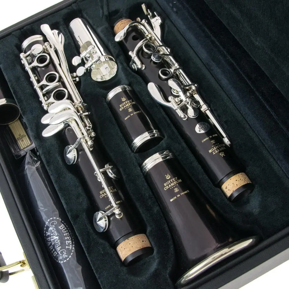 Free Shipping Music Fancier Club Bakelite Bb Clarinets RC Major Professional Clarinets Silver Plated Keys 17 Keys Mouthpiece