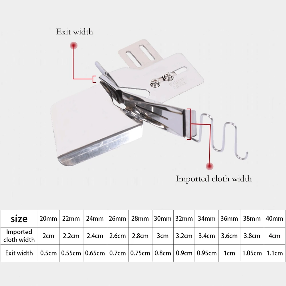 Industrial Multi-Functional 4 Fold Edging Slide Binder Hemming Device Presser Foot Flat Sewing Machine Accessories