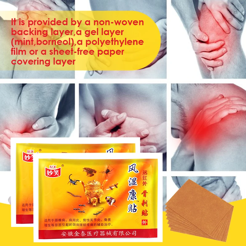 8Pcs/bag Arthritis Relief Pain Patch Medicine for Joints Gout Treatment Knee Arthrosis Medical Herbs Plaster Health and Wellness