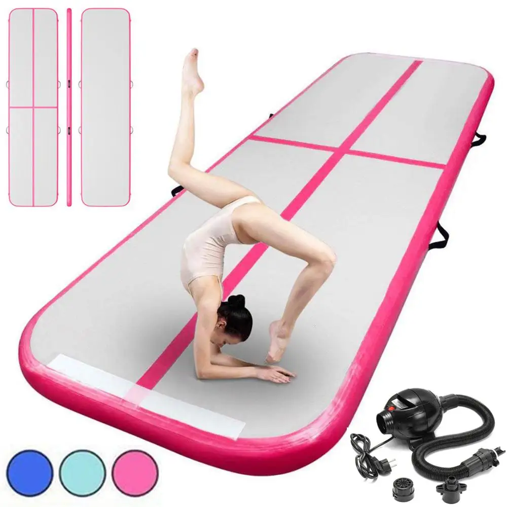 Air Track Inflatable Gymnastics Mat Pad Folding Tumbling Floor Mat with Pump for Taekwondo,Camping Training Home Use118