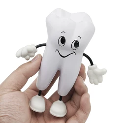 1pc Tooth-Figure Squeeze Toy Soft PU Foam Tooth Model Shape Kawaii Dental Clinic Dentistry Promotional Item Dentist Gift