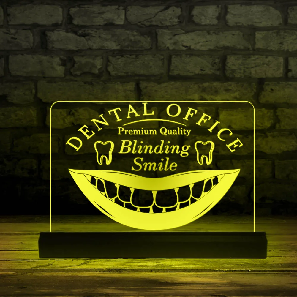 Blinding Smile Handmade LED Lamp With Remote Control Oral Health Modern Design 3D Visual Table USB Light Dentist Office Decor