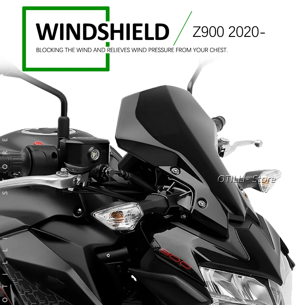 New Fit For KAWASAKI Z900 Z 900 Z650 2020 2021 2022 2023 Motorcycle Accessories Sports WindScreen Windshield Visor Deflector