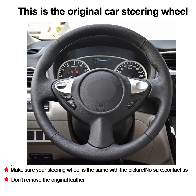 Car Auto Steering-Wheel Cover For Infiniti FX FX35 FX37 FX50 2009-2013 QX70 2014-2018 Nissan Juke Maxima Sentra SV Volant 2012