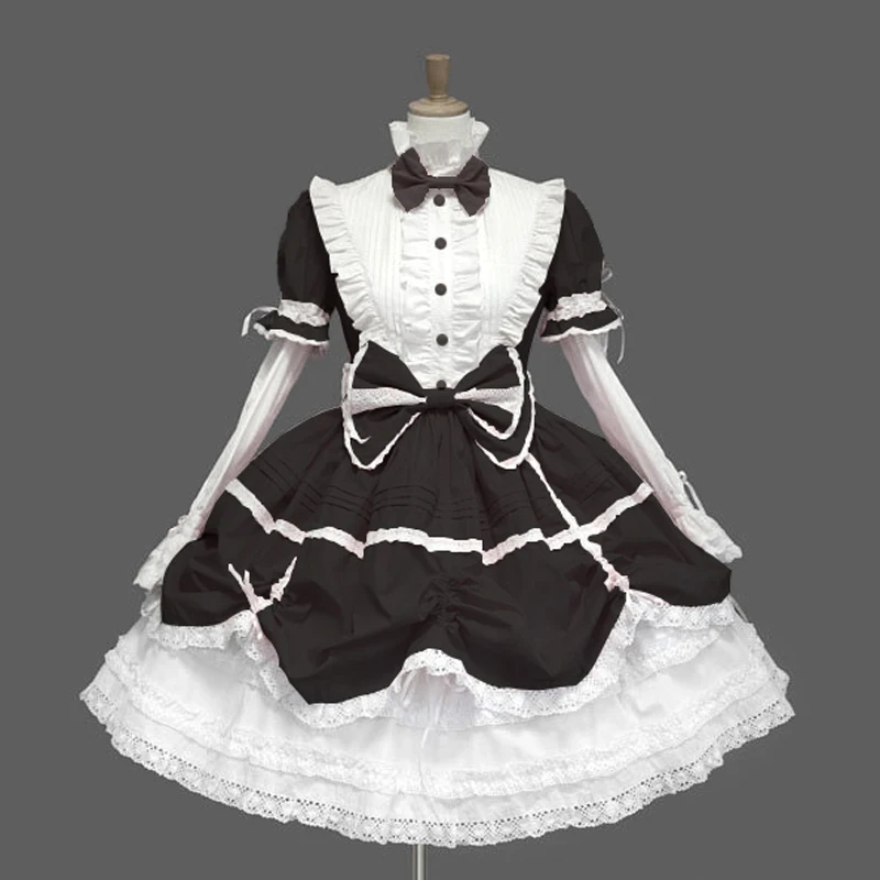 Summer Women Vintage Gothic Lolita Formal Dress Halloween Princess Snow White Maid Cosplay Costume Girls Spring Medieval Dresses