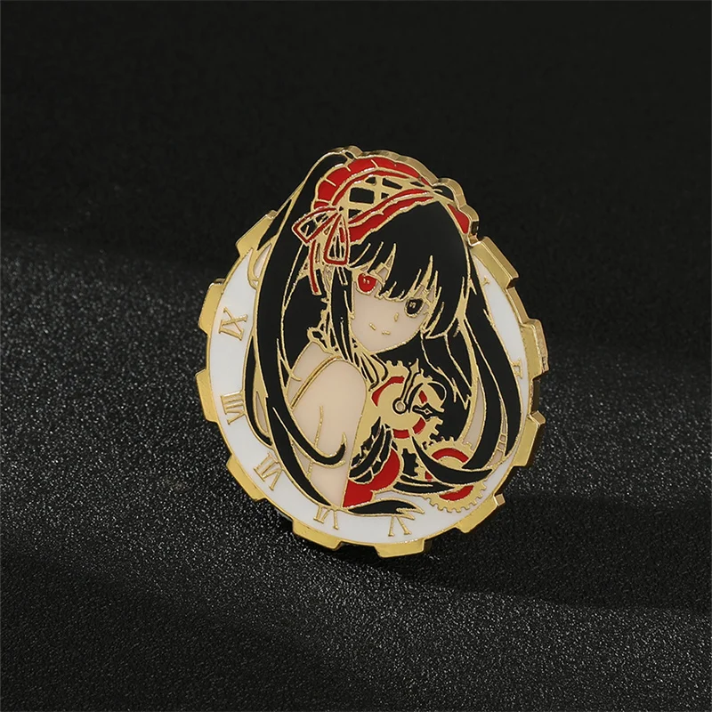 Popular anime DATE A LIVE Tokisaki Kurumi Protagonist Character Brooch Cosplay Costume Cartoon Costume decoration Christmas gift