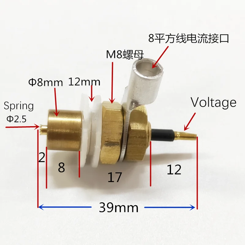 4 - way 18650 Battery Test Stand Probe Thimble Battery Pin Spring Pin Battery Testing Charging Pin Polymer Test