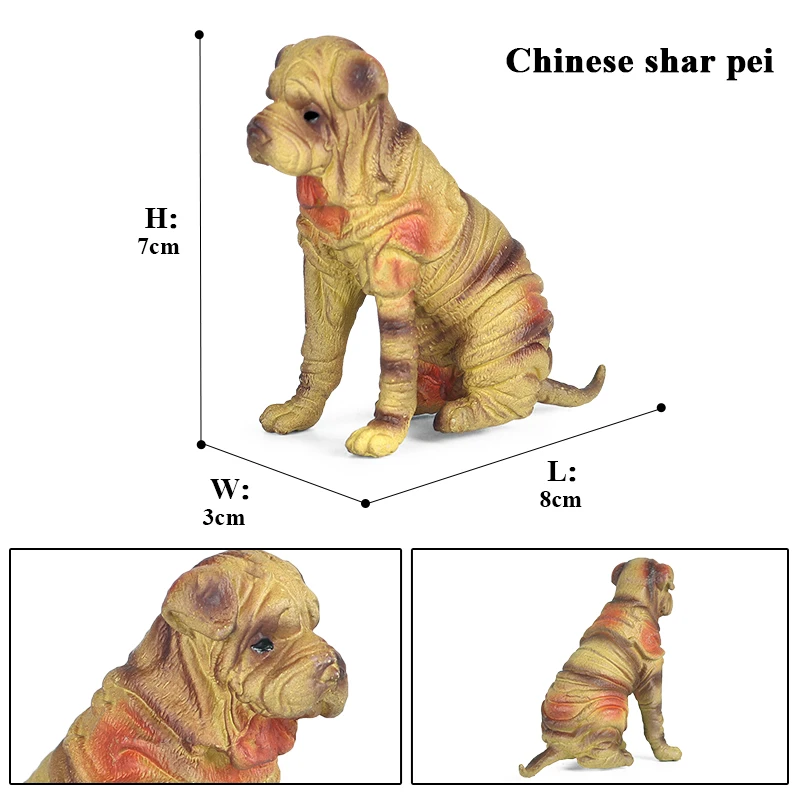 Oenux Simulation Lovely Pet Dogs Action Figures Cute Pomeranian Sausagedog Chihuahua Canecorso Animals Model Figurine Kids Toy