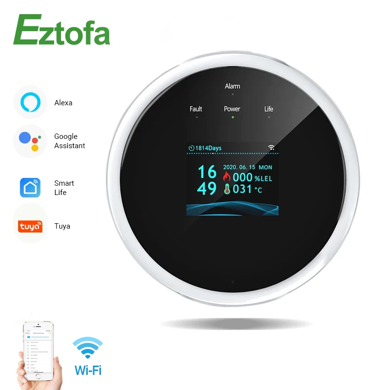 

Tuya WiFi GAS LPG Leak Sensor alarm Fire Security detector APP Control Safety smart home Leakage sensor support smart life app