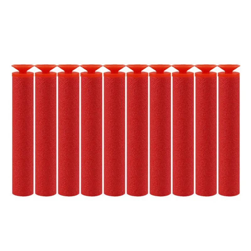 Red Sucker Bullets Toy For Nerf Soft EVA Suction Head Refill Darts Boy Toy Gun for Nerf Series Blasters Xmas Kid Children Gift