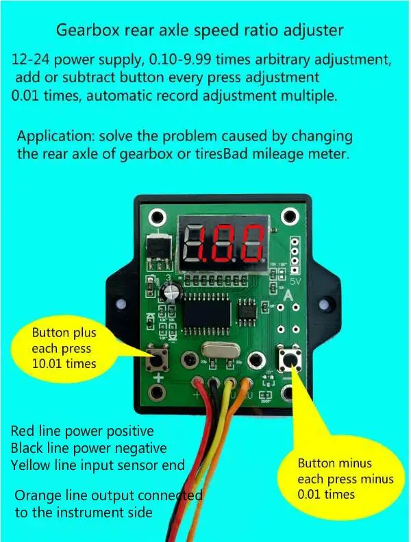 

Calibration of Speed Ratio of Vehicle Odometer Frequency Conversion of Speed Regulator Code Meter Dialer of Vehicle Meter