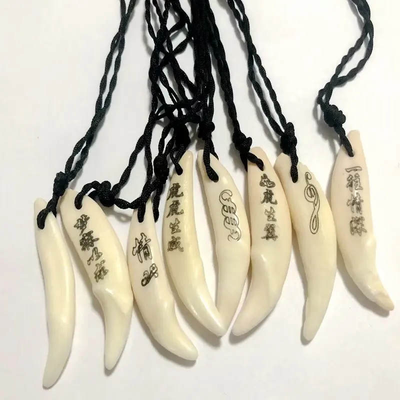 YQTDMY 12 pcs tibet cool men's jewelry wolf tooth rock pendant