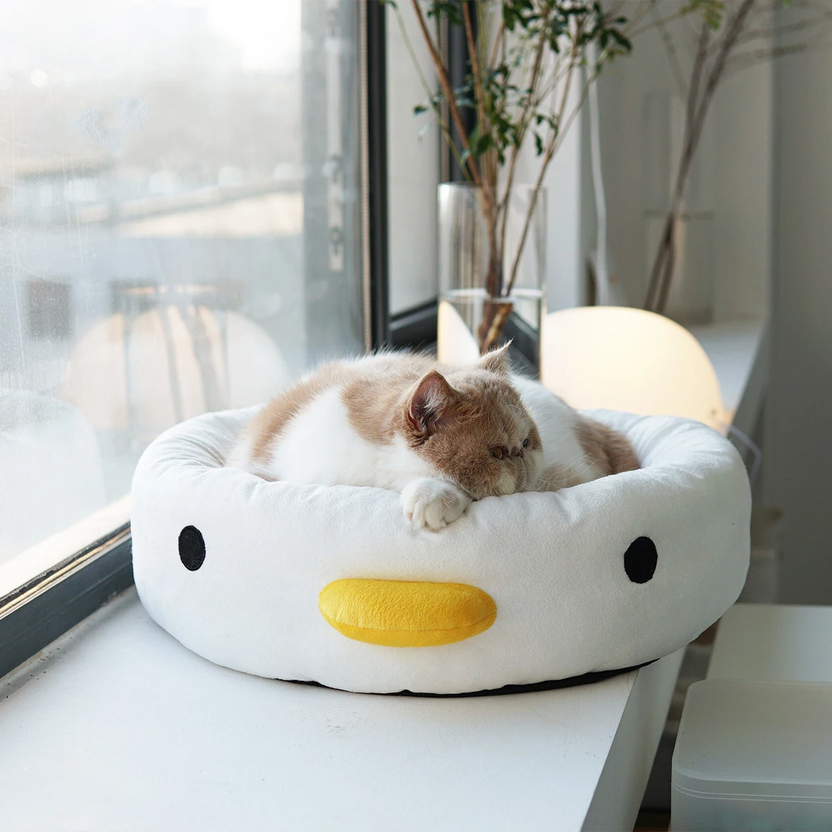 Round Cat Bed House Soft Nest Kennel Bed for Small Dogs Basket Pet Products Puppy Kitten Plush Winter Warm Sleeping Cushion Sofa