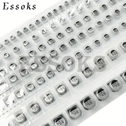 Condensateur électrolytique SMD en aluminium, 6.3V, 10V, 16V, 25V, 35V, 50V, 63V, 100V, 1UF, 2.2UF, 4.7UF, 10UF, 47UF, 100UF, 220UF, 330UF, 470UF, 20 pièces