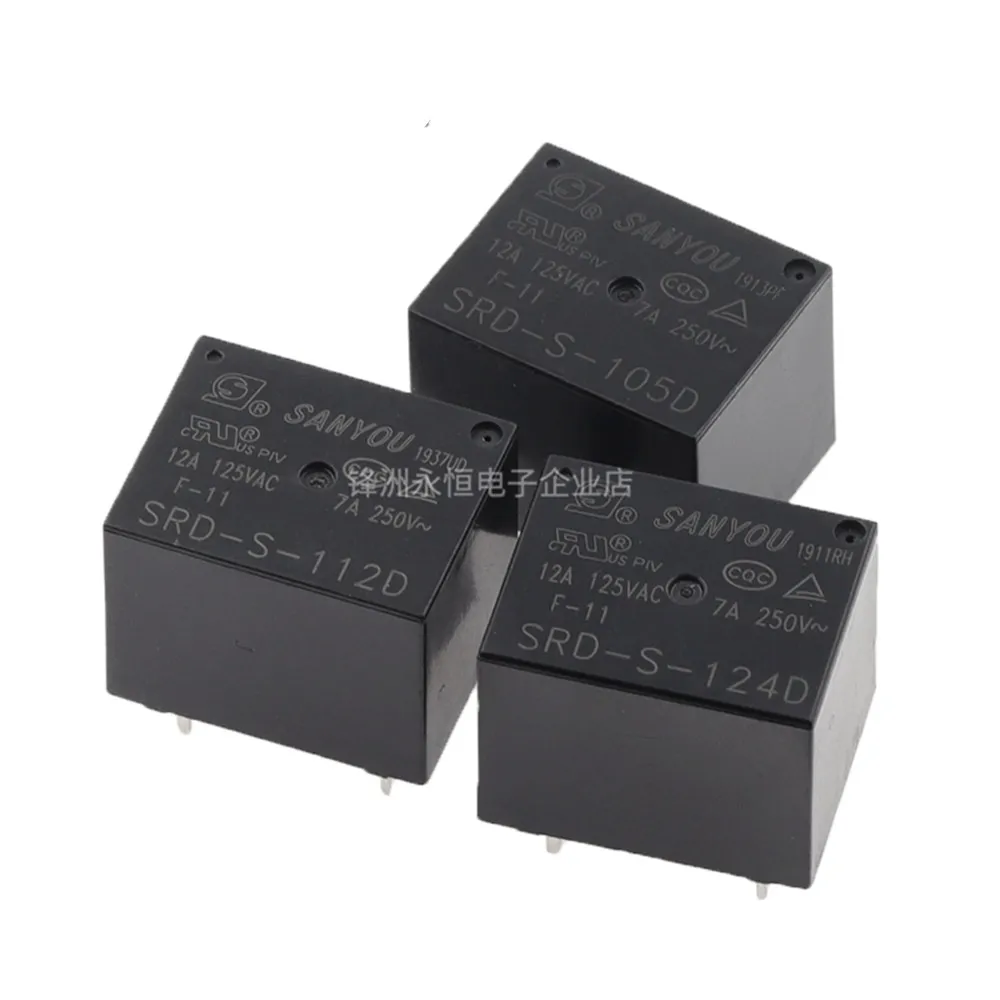 5PCS Power Relay SRD-S-105D 5VDC  SRD-S-112D 12VDC SRD-S-124D 24VDC 10A 5PINS DC5V DC12V DC24V