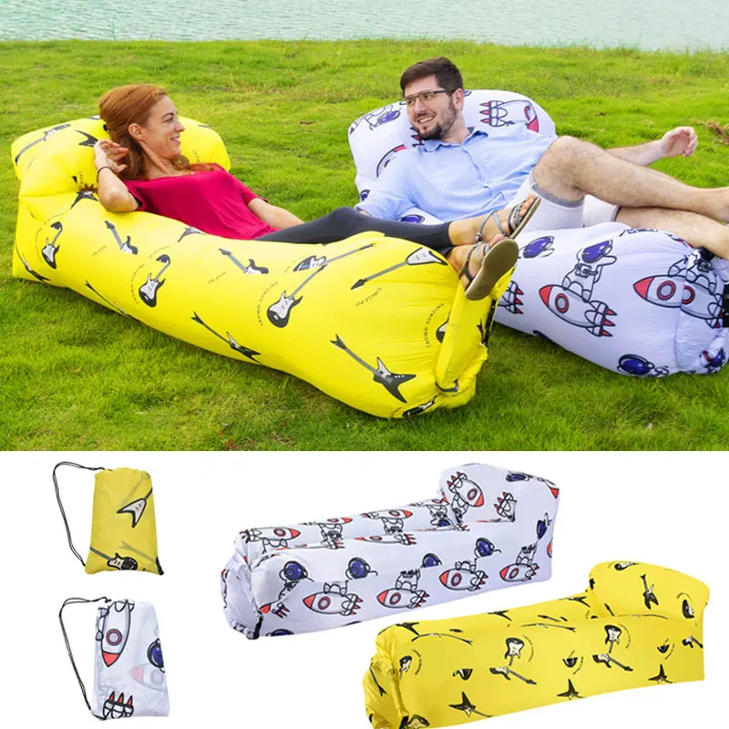 Outdoor Picnic Light Inflatable Sofa, Beach Bag, Camping Deck Chair, Portable Sofa, 200kg Load, Indoor