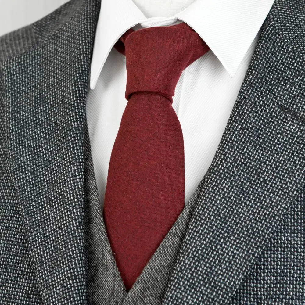 

Mens Ties Neckties Solid Gray Grey Red Blue Orange Wool Tie Handmade Exquisite Suit Gift For Men Free Shipping New Arrival