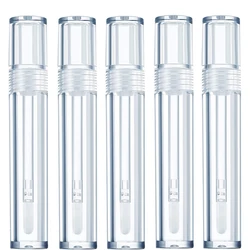 2Pcs 4ml Empty Lip Gloss Tube Clear Lip Balm Bottle Refillable Eyelash Growth Liquid Cosmetic Containers Lipstick Container