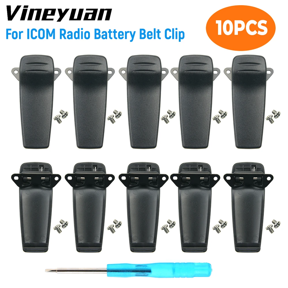 10Pcs Walkie Talkie Belt Clip for ICOM IC-F21GM IC-F21S IC-F22 IC-F22S IC-F22SR IC-F30FS IC-F30GT IC-F30GS IC-F31GT IC-F31GSS