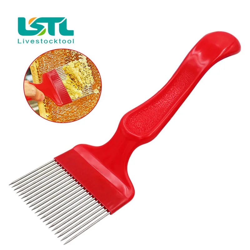 

21 Pin Bee Honey Forks Beekeeping Hive Straight Needles Uncapping Forks Stainless Steel Honey Sparse Rake Shovel Comb