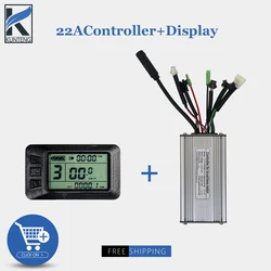 Ebike Controller 22A 9 Mosfets 36V 48V 500W KT LCD LED Display With Lamp Wire Accessories For Electric Bicycle Conversion Kit