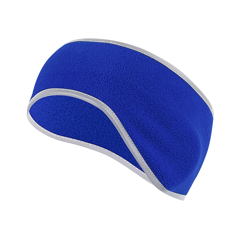 Outdoor Soft Ear Warmer Headband Wholesale Elastic Winter Reflective Strip Plain Fleece Headband