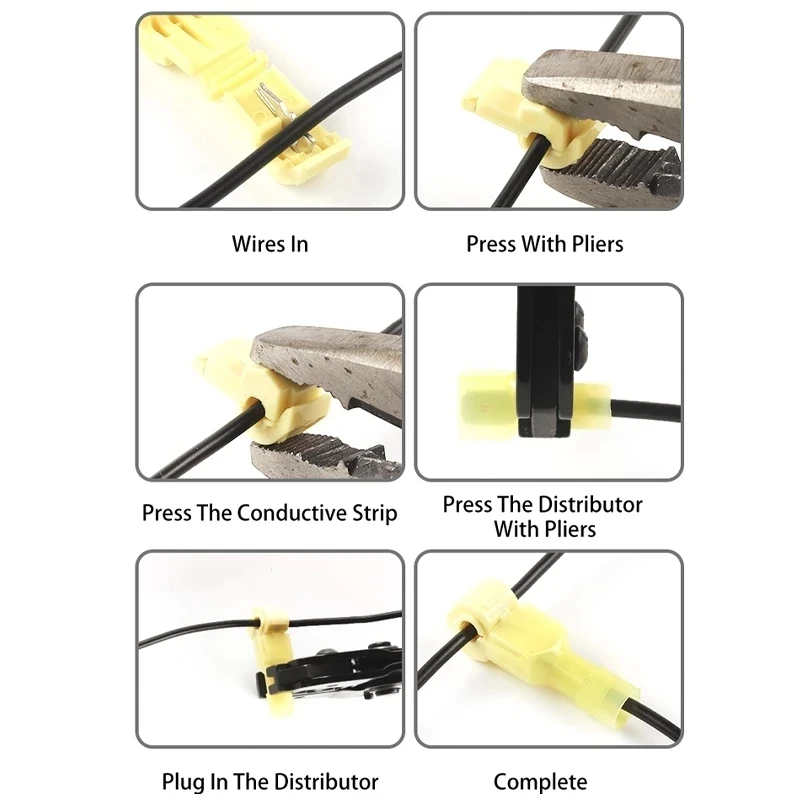 Quick Electrical Cable Connectors Snap Splice Lock Wire Terminal Crimp car Wire Connector  Electric Connector Audio Kit