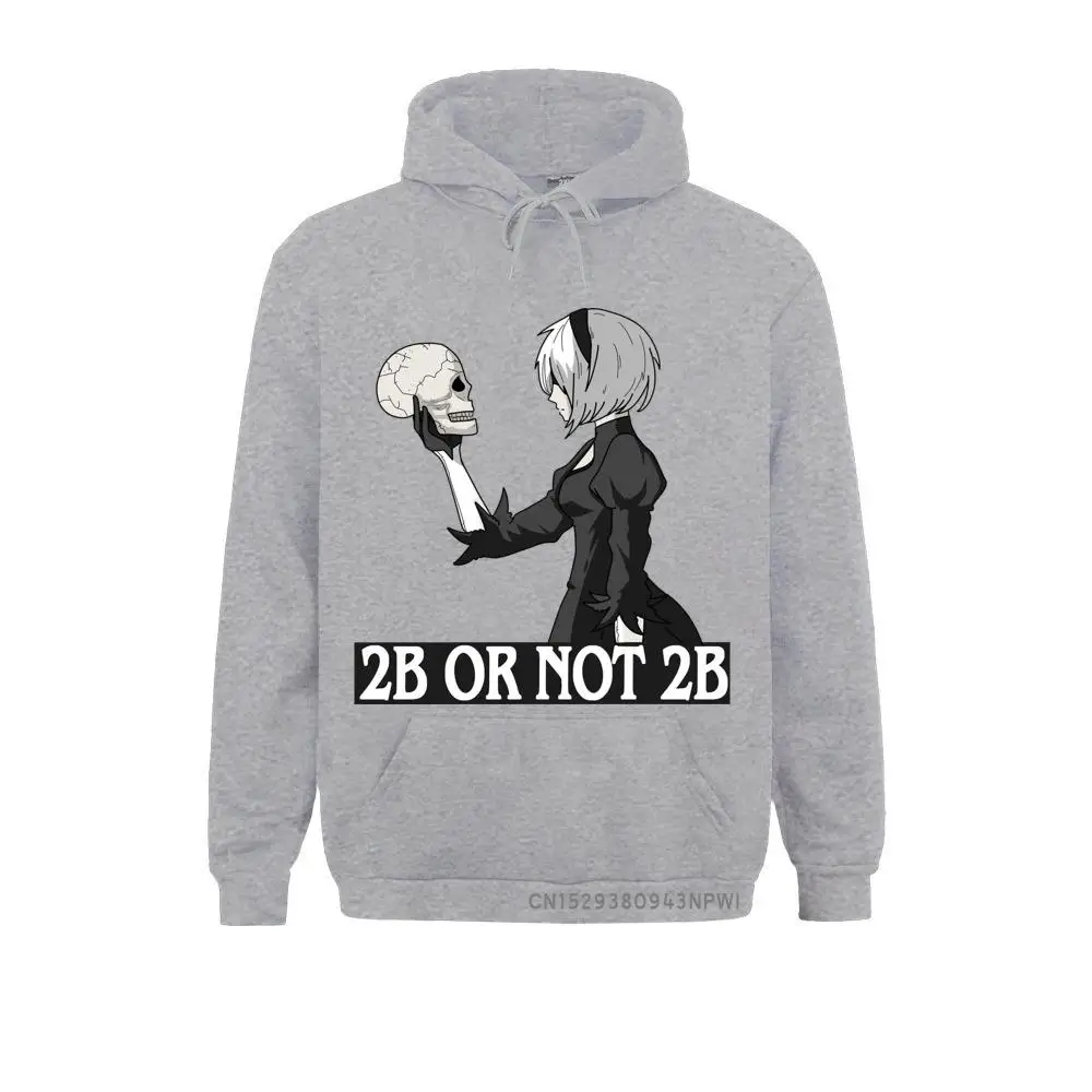 Men's NieR Automata 2B Or Not 2B Sweatshirts YoRHa 2B Game Hoody Funny Long Sleeve Hooded Coats Gift Idea Hoodies