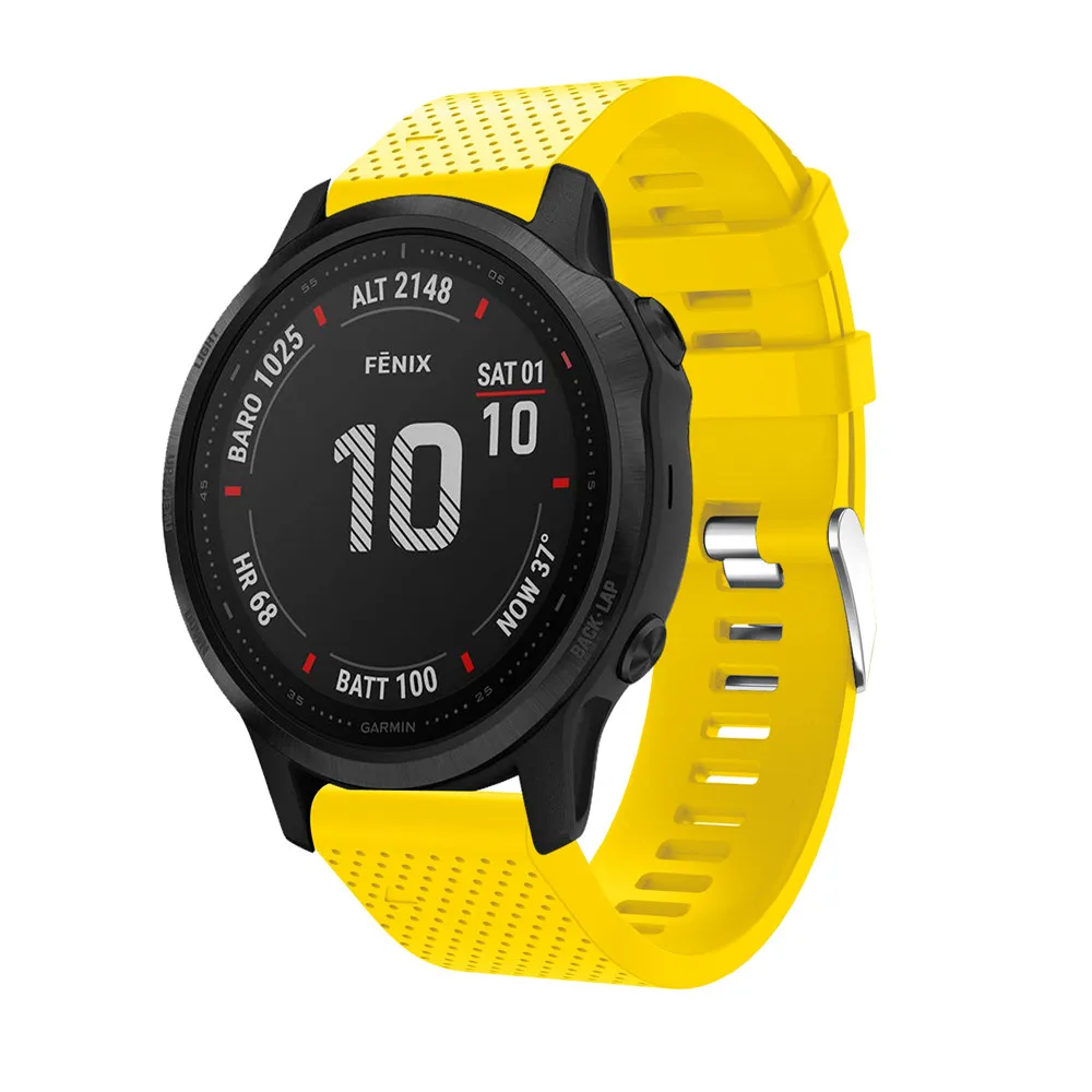 BEHUA-Correa de silicona para reloj inteligente, pulsera de repuesto de 20/22/26mm para Garmin Fenix 5S/6S/5/6/5X/6X, con GPS, de liberación rápida y ajuste fácil