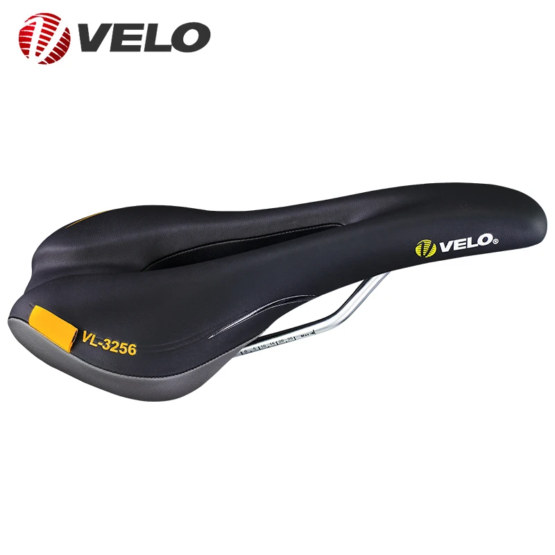 VELO Original VL-3256 PU Comfortable Steel Rail Bicycle Saddle for Road Gravel MTB Off-Road City Touring Bike Cycling Parts