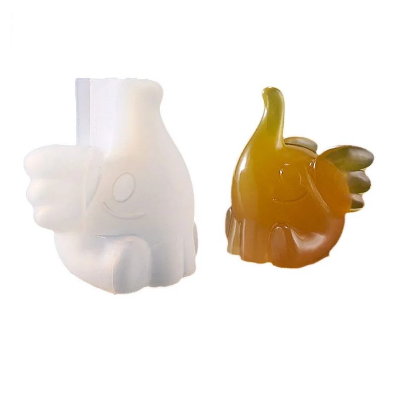 1PC Cute Elephant and Gourd Resin Decorative Craft DIY Flower Pot Base Mold Epoxy Resin Molds for Jewelry