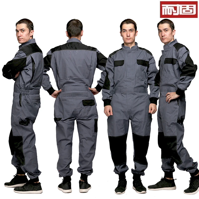 Work Wear Overalls for men Fashion Tooling Loose Cargo Overalls Long Sleeve Repairman Auto Repair Jumpsuits