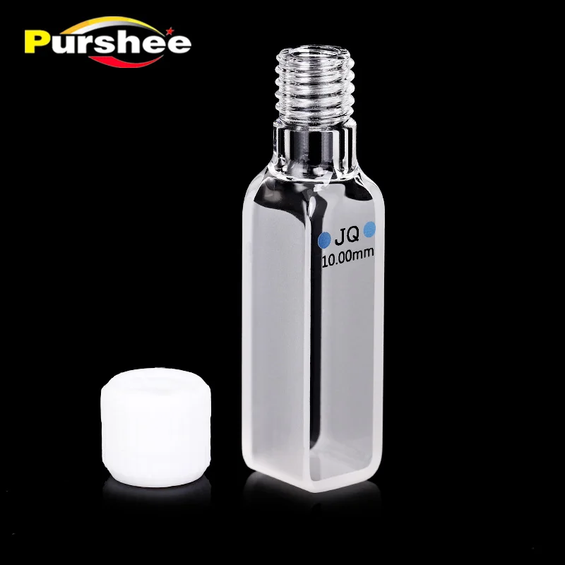 1pcs Quartz cuvette cell with screw cap(10mm)