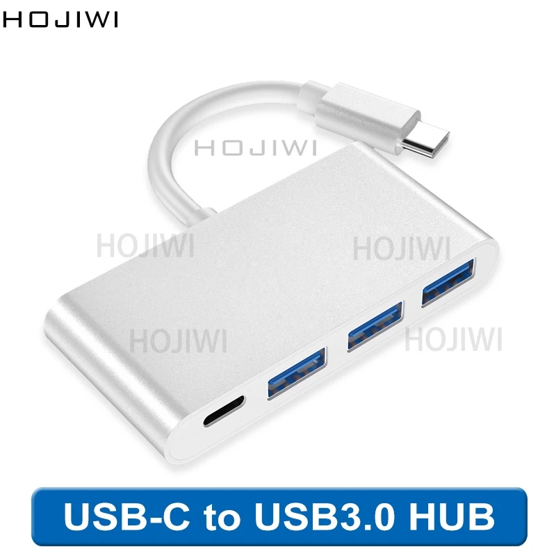 HOJIWI dock station usb c hub type c docking station for laptops Macbook air/pro 4 in 1 usb3.0 PD charge hub hunderbolt 3 AA16